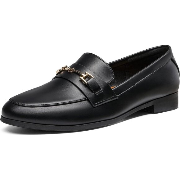 Dream Pairs Women's Black-pu Faux Leather Comfortable Flats Penny Loafers - Picture 1 of 7